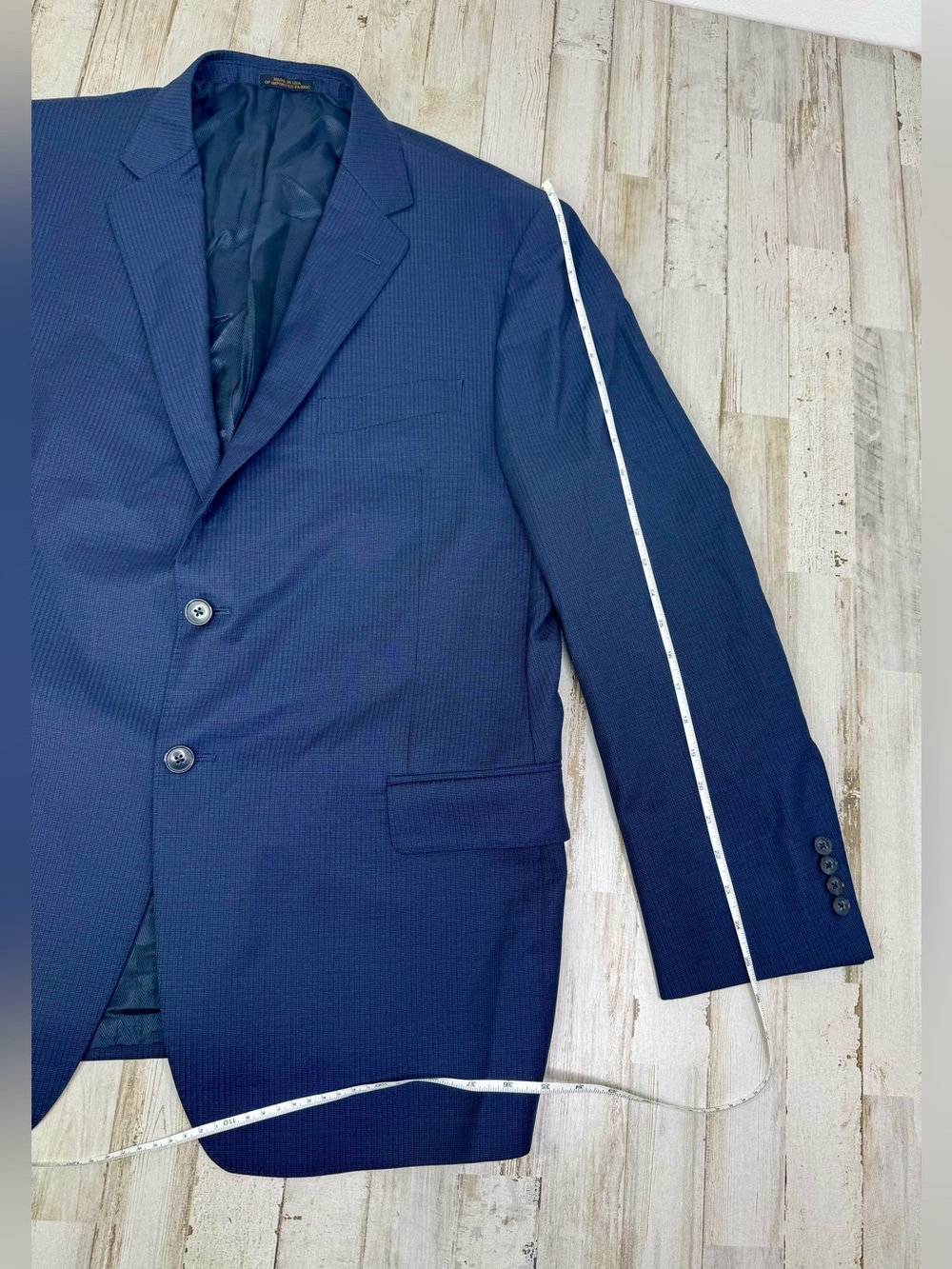 Jos A Bank Reserve Blazer Mens 44R Blue Super 120s Wool - Picture 2 of 12